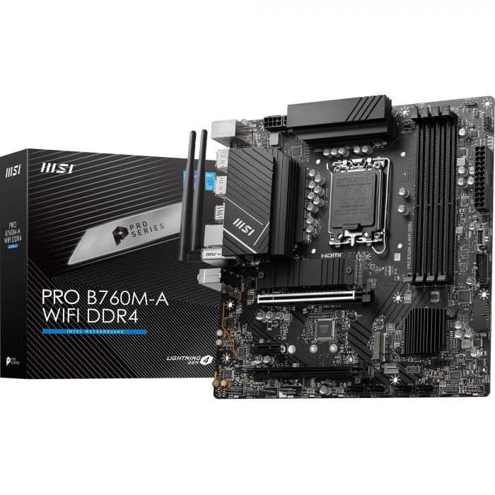 Материнська плата MSI Pro B760M-A WiFi DDR4 Socket 1700