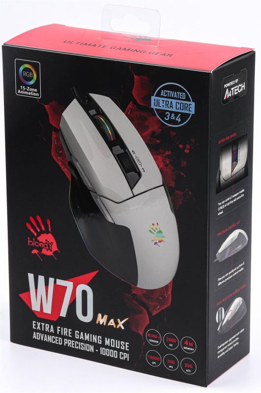 Миша Bloody W70 Max Panda White