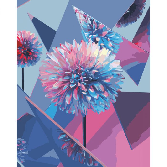 Картина за номерами Strateg ПРЕМІУМ Квітка з лаком розміром 40х50 см (SY6643)