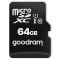 Карта пам`ятi MicroSDXC 64GB UHS-I Class 10 GOODRAM + SD-adapter + OTG Card reader (M1A4-0640R12)