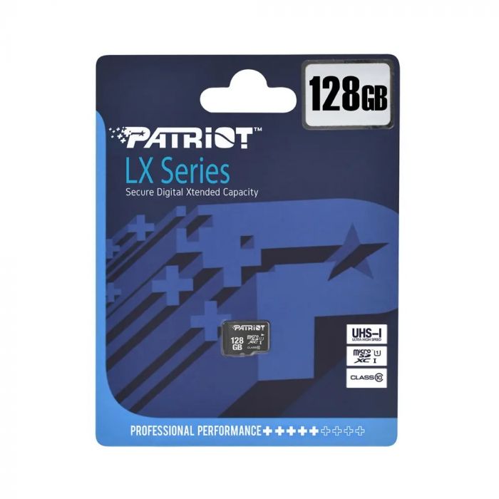 Карта пам`яті MicroSDXC 128GB UHS-I Class 10 Patriot LX (PSF128GMDC10)
