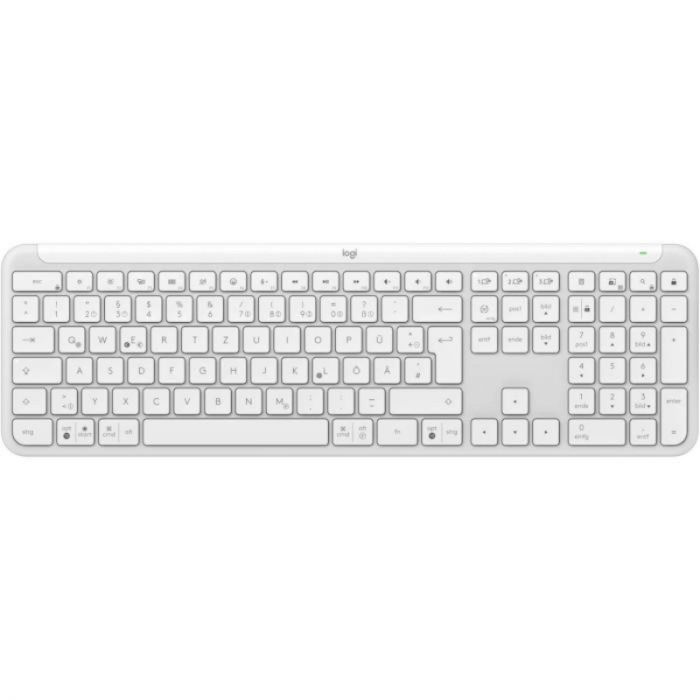 Клавiатура бездротова Logitech Signature Slim K950 US OffWhite USB (920-012466)