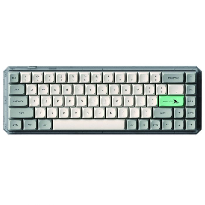 Клавіатура бездротова Motospeed Darmoshark K5 Gateron Yellow Pro Light Gray (dmk5lgypro)