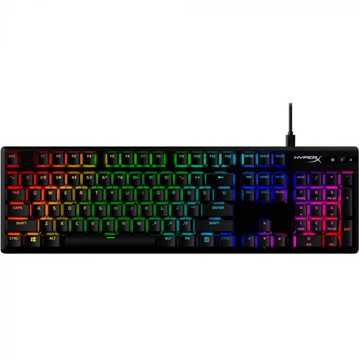 Клавіатура HyperX Alloy Origins Red RGB PBT ENG/RU Black (639N3AA) 