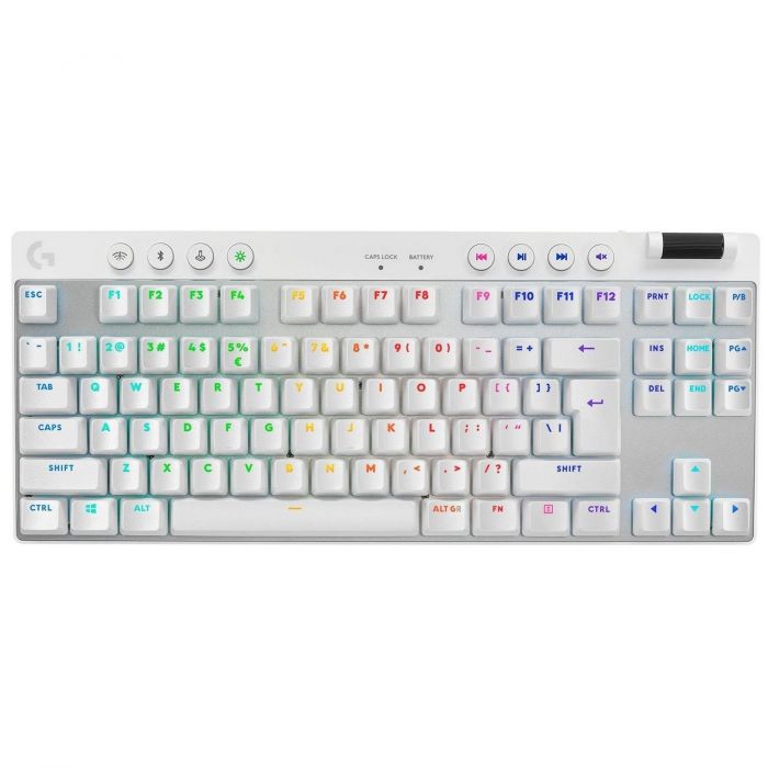 Клавiатура Logitech G PRO X TKL Lightspeed White Tactile (920-012148)