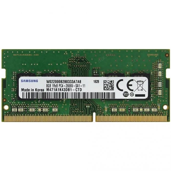 Модуль пам`ятi SO-DIMM DDR4 8GB/2666 Samsung (M471A1K43DB1-CTD)
