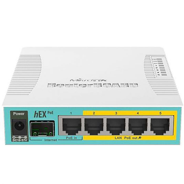 Маршрутизатор MikroTik RouterBOARD RB960PGS hEX PoE (800MHz/128Mb, 1xUSB, 5х1000Мбит, Passive PoE)