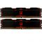 Модуль пам`ятi DDR4 2x8GB/2666 GOODRAM Iridium X Black (IR-X2666D464L16S/16GDC)