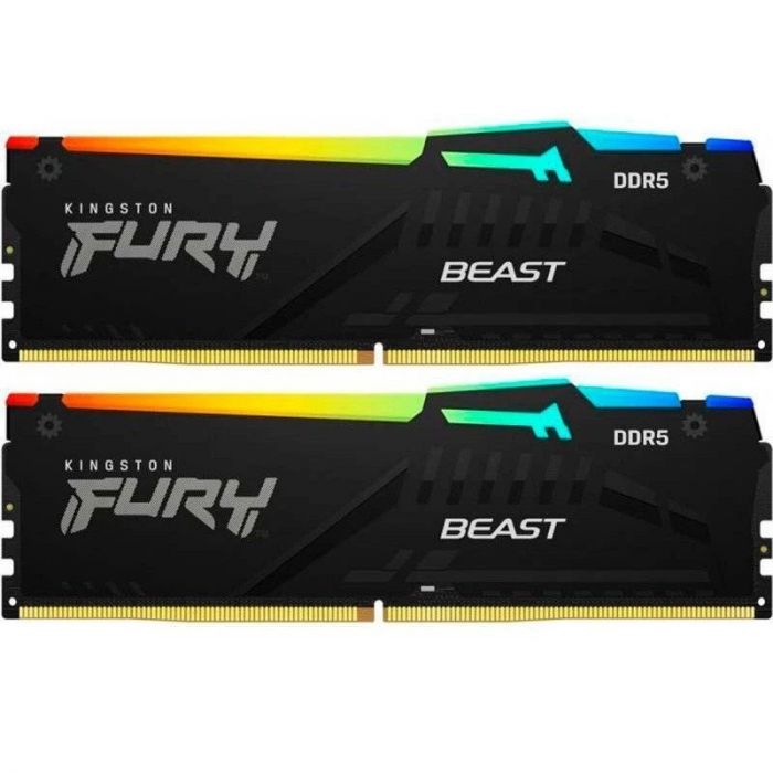 Модуль пам`яті DDR5 2x8GB/5200 Kingston Fury Beast RGB Black (KF552C40BBAK2-16)