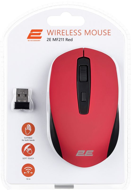 Миша бездротова 2E MF211 WL Red (2E-MF211WR) 