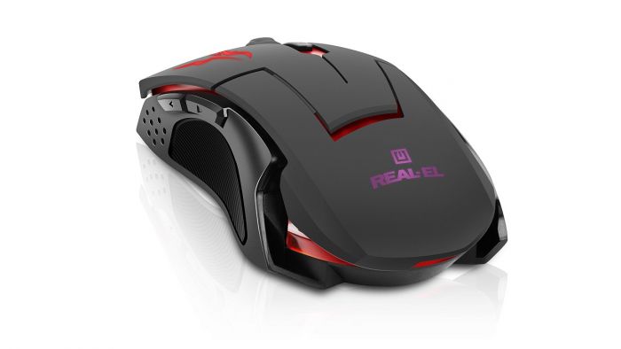 Миша REAL-EL RM-520 Gaming Black  (EL123200020)