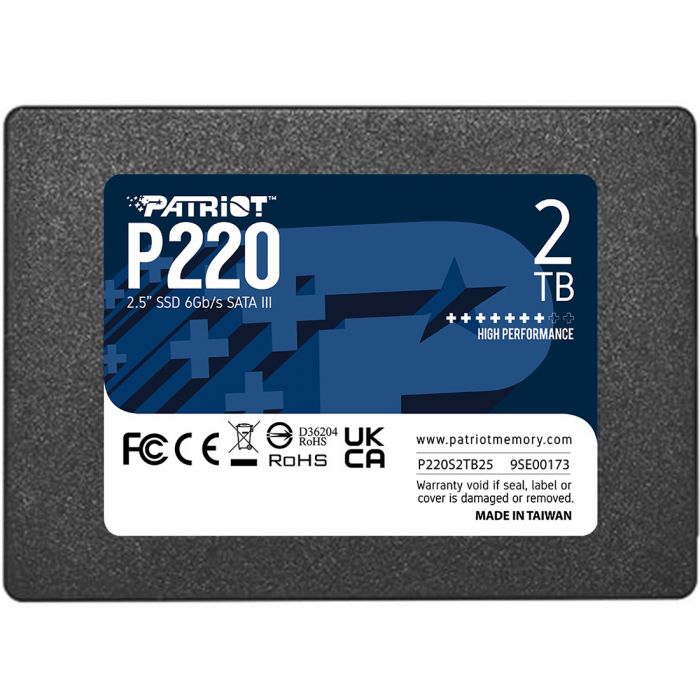 Накопичувач SSD 2TB Patriot P220 2.5" SATAIII TLC (P220S2TB25)