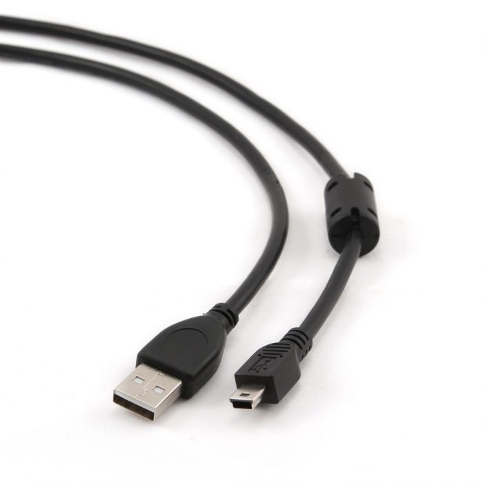 Кабель Cablexpert Premium USB - mini USB V 2.0 (M/M), ферит, 1.8 м, чорний (CCF-USB2-AM5P-6)