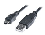 Кабель REAL-EL USB2.0 AM-mini B 1.8M чорний