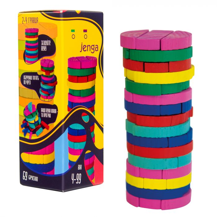 Настільна гра Strateg Colors Jenga міні російською мовою (30816)