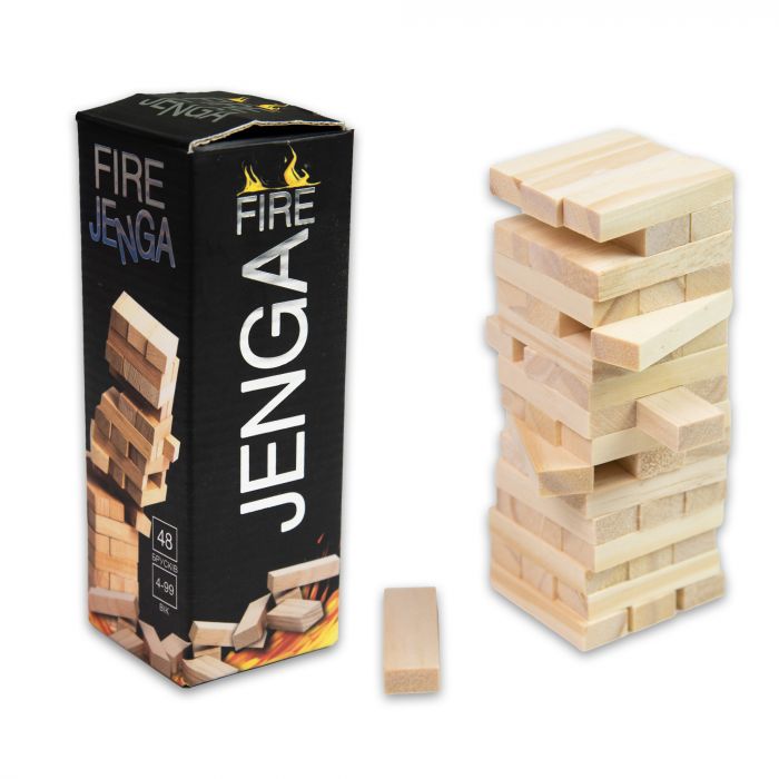 Настільна гра Strateg Дженга &quot;Fire Jenga&quot; 48 брусків (30848)