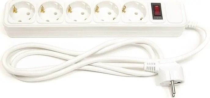 Фільтр живлення PowerPlant JY-1056/3 (PPSA10M30S5) 5 розеток, 3 м, білий пакет