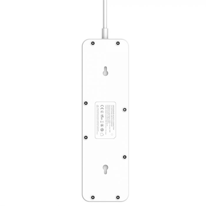 Фільтр живлення ProLogix Premium (PR-SC5614W) 2.5 кВт, 5 розеток, 6 USB AUTO ID, 2 м, білий