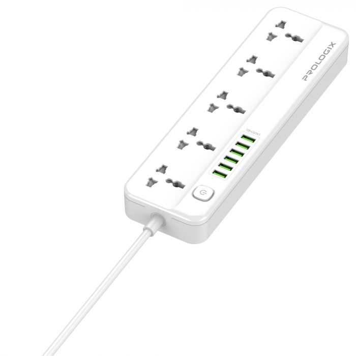 Фільтр живлення ProLogix Premium (PR-SC5614W) 2.5 кВт, 5 розеток, 6 USB AUTO ID, 2 м, білий
