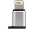 Адаптер Remax Visual micro USB - Lightning (F/M) Silver (RA-USB2-SILVER)