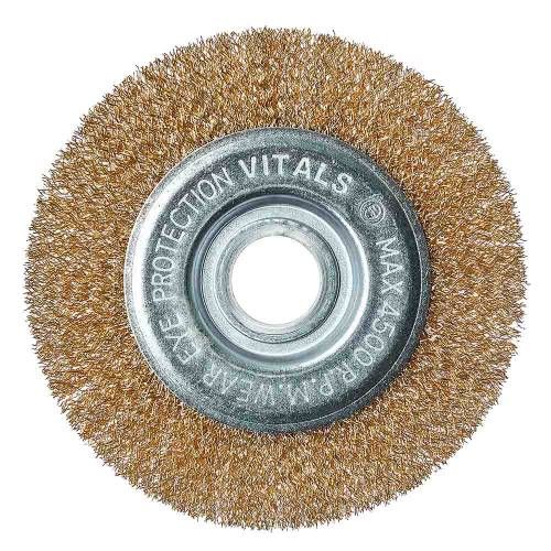 Щітка дискова Vitals гофрована латунована 125×22,2 м, 0,3 мм