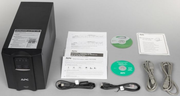 Джерело безперебійного живлення APC Smart-UPS 1500VA LCD, Lin.int., AVR, 8 х IEC, SmartSlot, USB, RJ-45, метал (SMT 1500I)