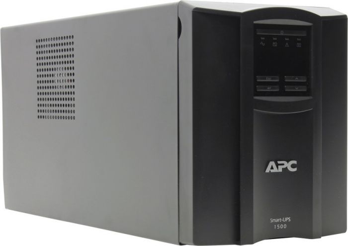 Джерело безперебійного живлення APC Smart-UPS 1500VA LCD, Lin.int., AVR, 8 х IEC, SmartSlot, USB, RJ-45, метал (SMT 1500I)