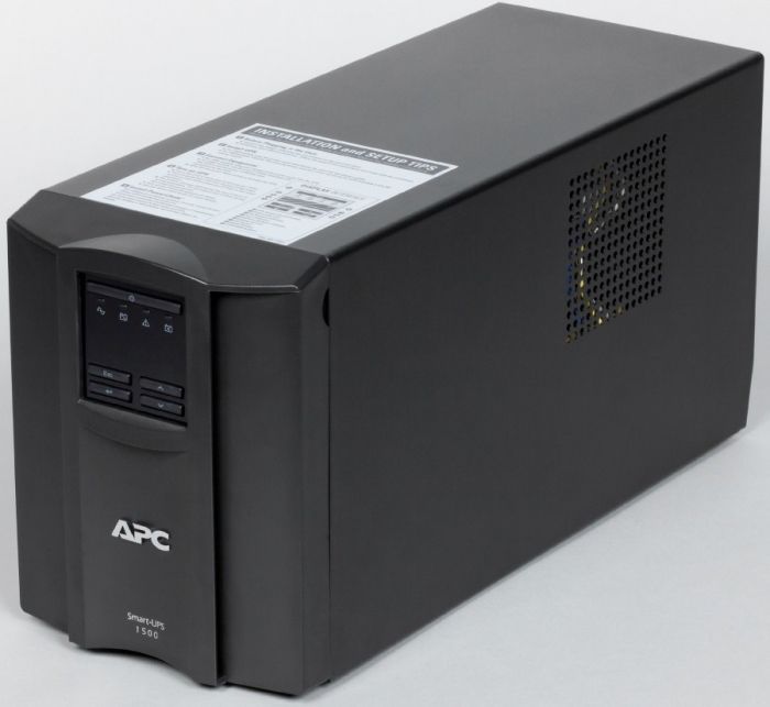 Джерело безперебійного живлення APC Smart-UPS 1500VA LCD, Lin.int., AVR, 8 х IEC, SmartSlot, USB, RJ-45, метал (SMT 1500I)