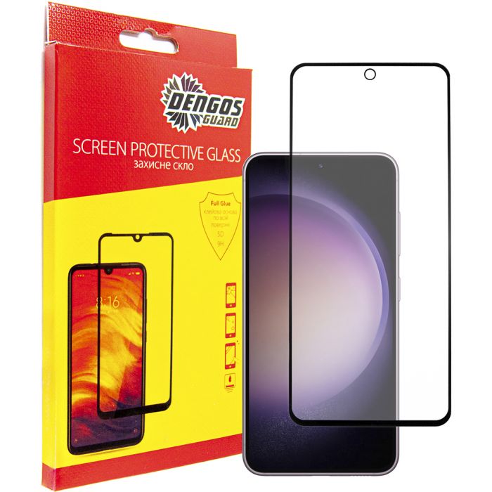 Захисне скло Dengos для Samsung Galaxy S23 FE SM-S711 Black Full Glue (TGFG-322)