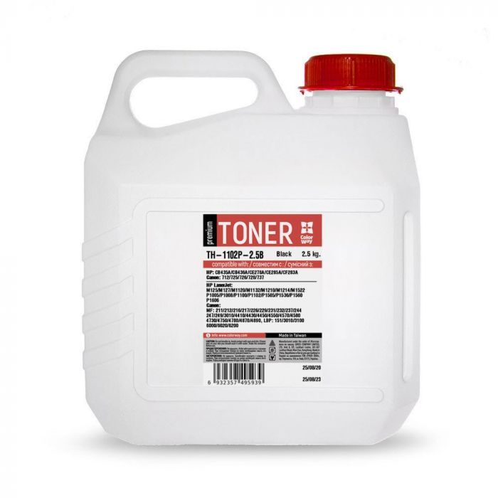 Тонер ColorWay (TH-1102P-2.5B) HP P1102/P1606/Canon 725/Canon 728 2,5 кг Premium