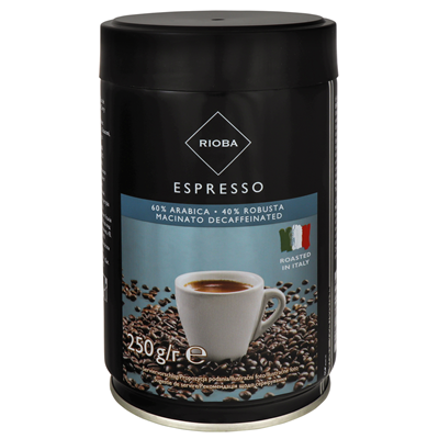 Кава Rioba Espresso мелена без кофеїну 250г