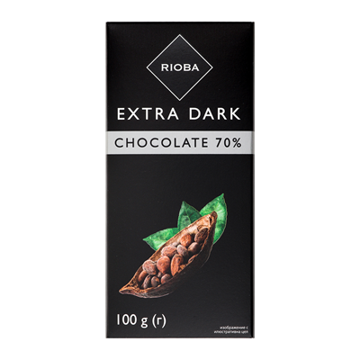 Шоколад Rioba чорний 70% 100г