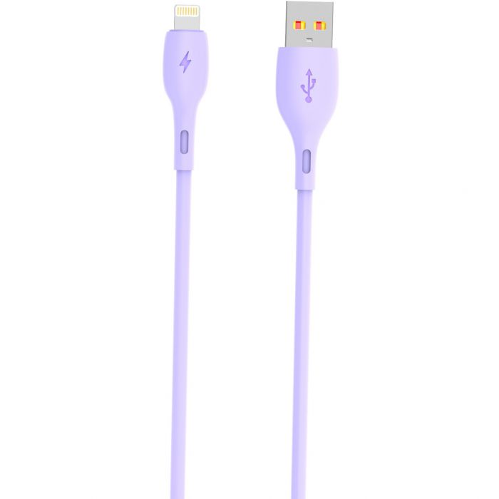 Кабель SkyDolphin S22L Soft Silicone USB - Lightning (M/M), 1 м, Violet (USB-000600)