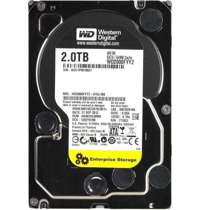 Накопичувач HDD 3.5" SAS 2.0TB WD 7200rpm 64MB (WD2000FYYZ)