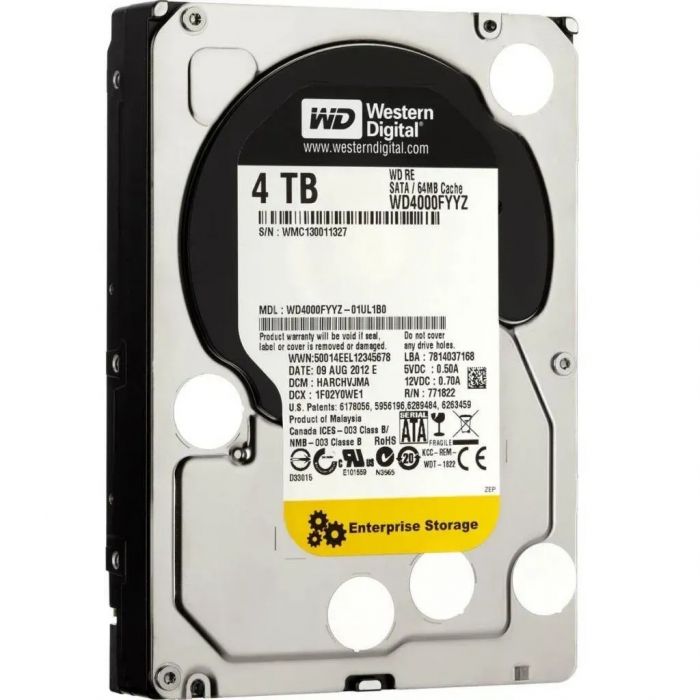 Накопичувач HDD 3.5" SATA 4.0TB WD 7200rpm 64MB (WD4000FYYZ)
