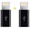 Адаптер XoKo AC-030 micro USB - Lightning (F/M), 2шт., Black (XK-AC030-BK2)